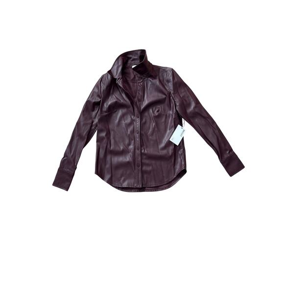 Bailey 44 Ellana Vegan Leather Top Burgundy XS NWT - Picture 5 of 5